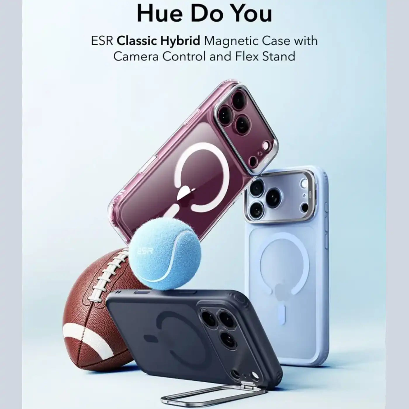 ⁦ESR iPhone 17 Pro Max / 18 Pro Max Classic Hybrid Kickstand - Clear⁩