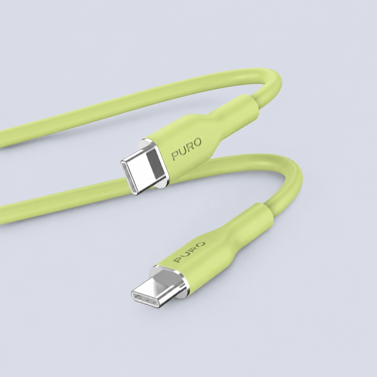 ⁦Puro Power and Data Sync Soft Cable⁩ من ⁦USB-C⁩ إلى ⁦USB-C 1.5⁩م - أخضر