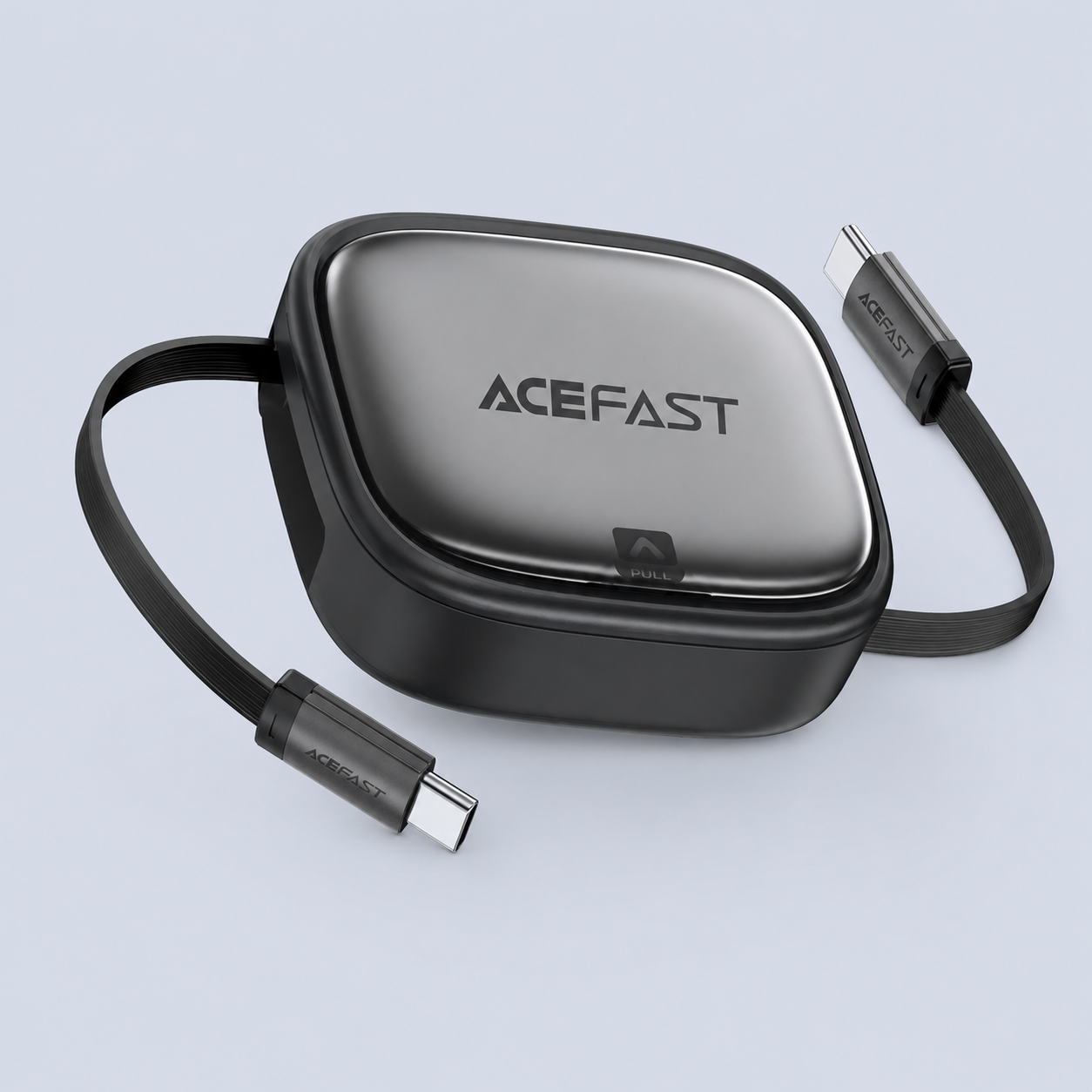 مجموعة ⁦Acefast J3⁩ متعددة الاستخدامات للسفر مع كابل شحن قابل للسحب، أسود
