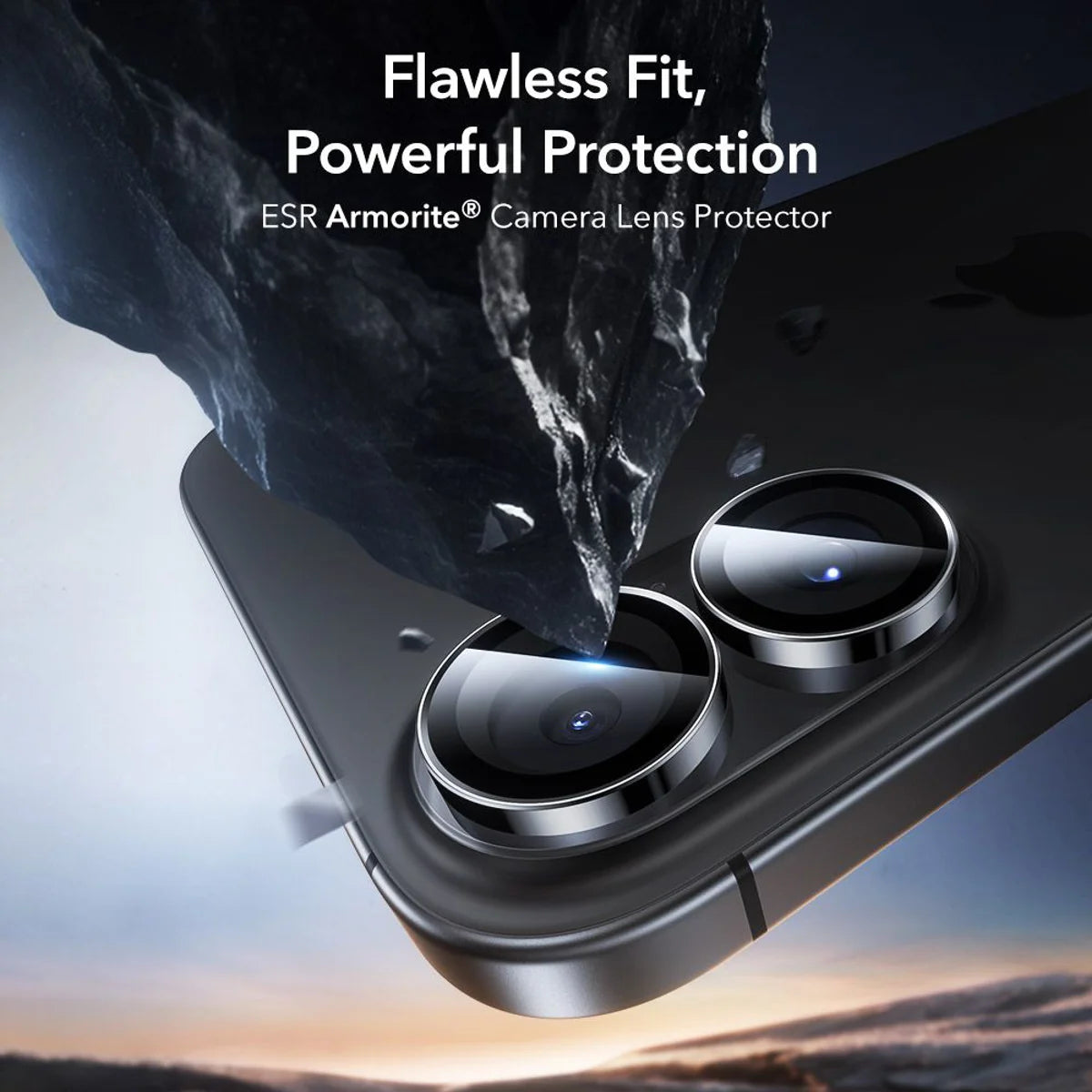 ⁦ESR Armorite Camera Lens Protector⁩ لـ ⁦iPhone 17/16/16 Plus -⁩ أسود