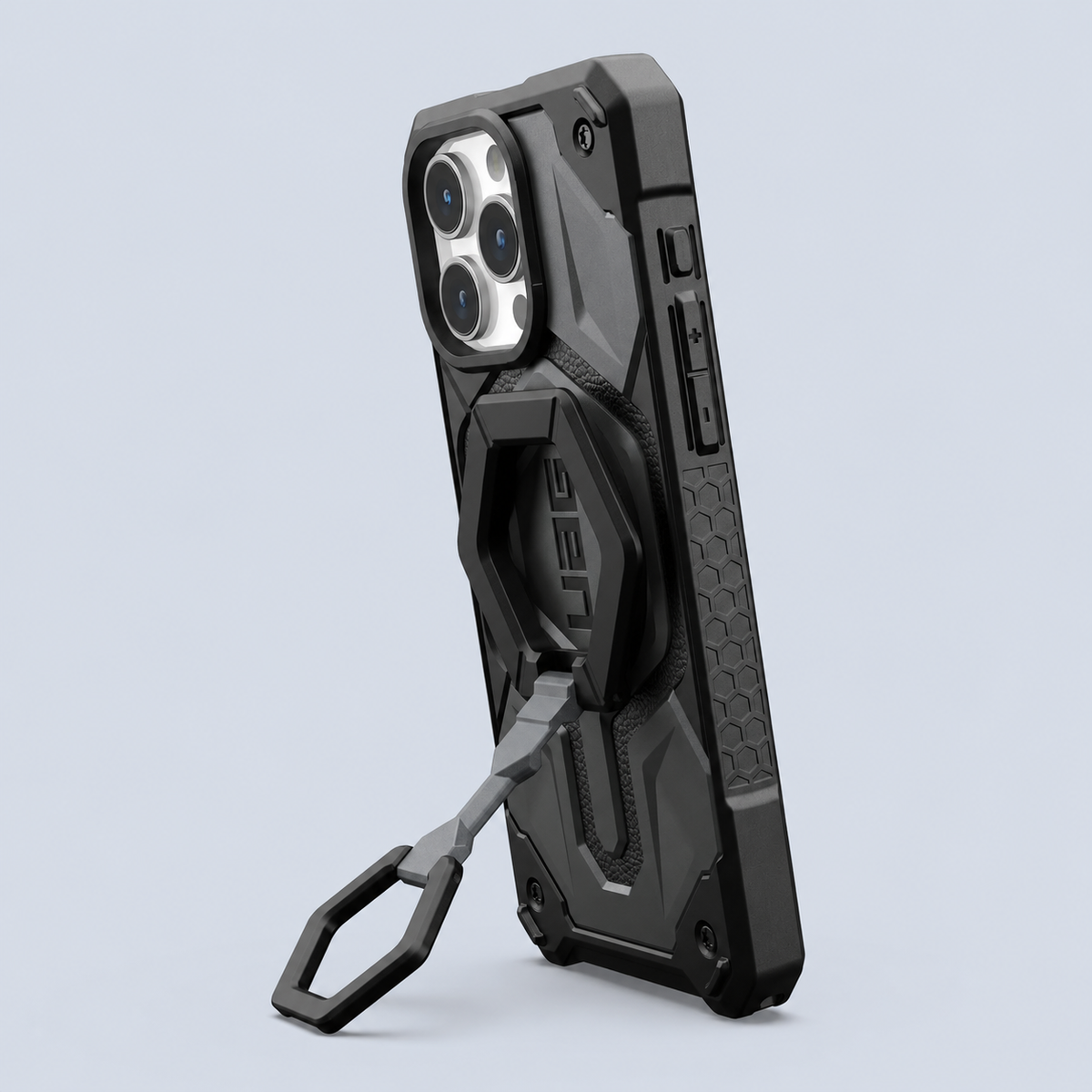 ⁦UAG Magnetic Phone Ring Stand⁩ باللون الأسود/الفضي