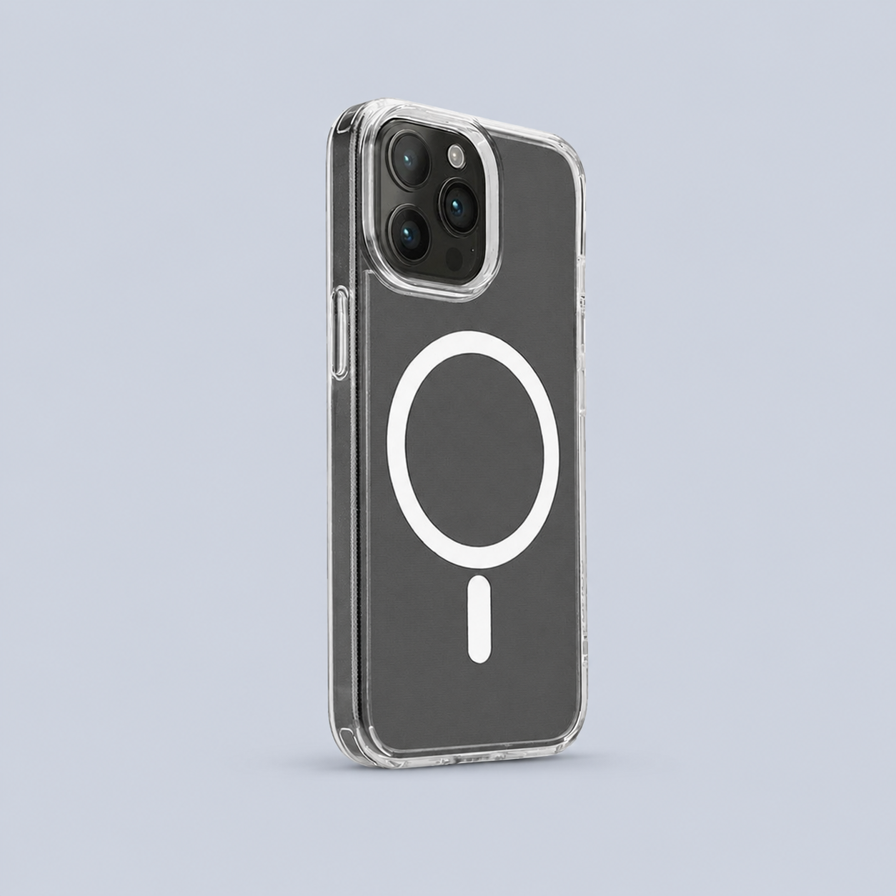 بلاستيك شفاف / أبيض لكفر ⁦Puro iPhone 15 Pro Lite Mag Cover⁩