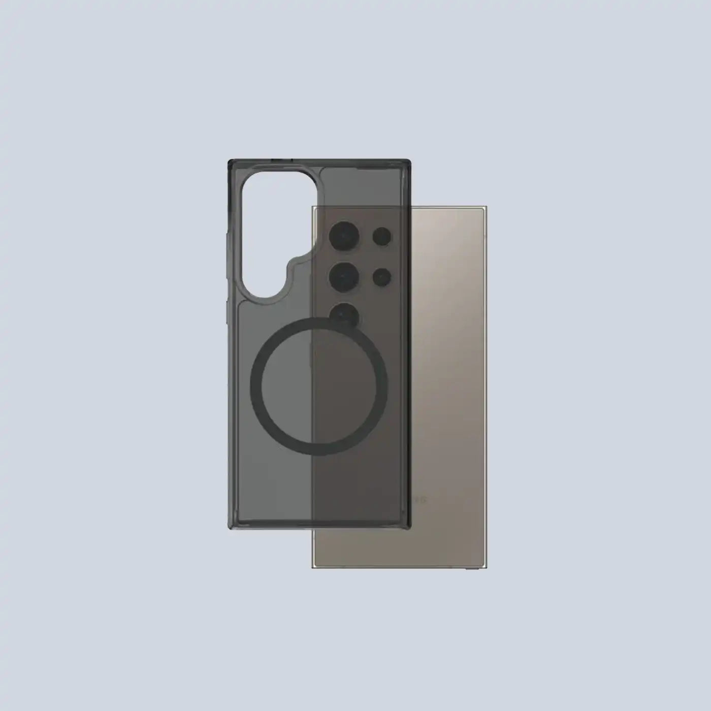 ⁦PanzerGlass CARE⁩ بواسطة ⁦Qi⁩ كفر متوافق مع ⁦Galaxy S25 Ultra - Smoke⁩