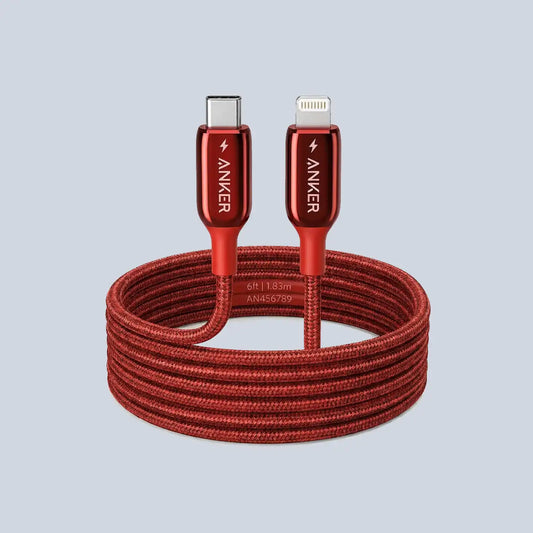 Anker PowerLine + III USB-C to Lightning 0 9m 3ft - Red product photo