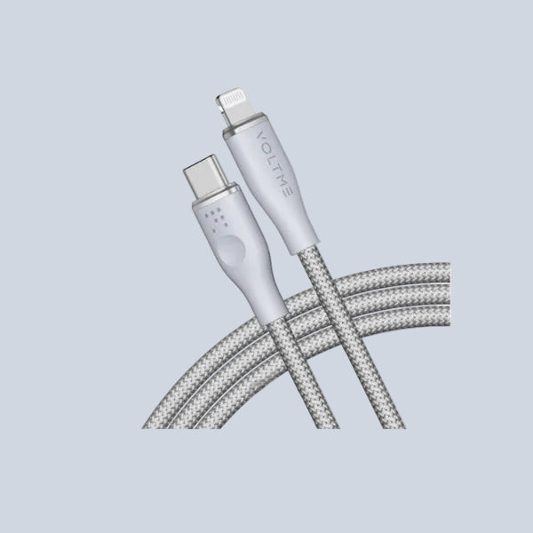 Voltme Powerlink Rugg Double Nylon Cable Type C to Lightning 3A 2 0M Zinc-Alloy