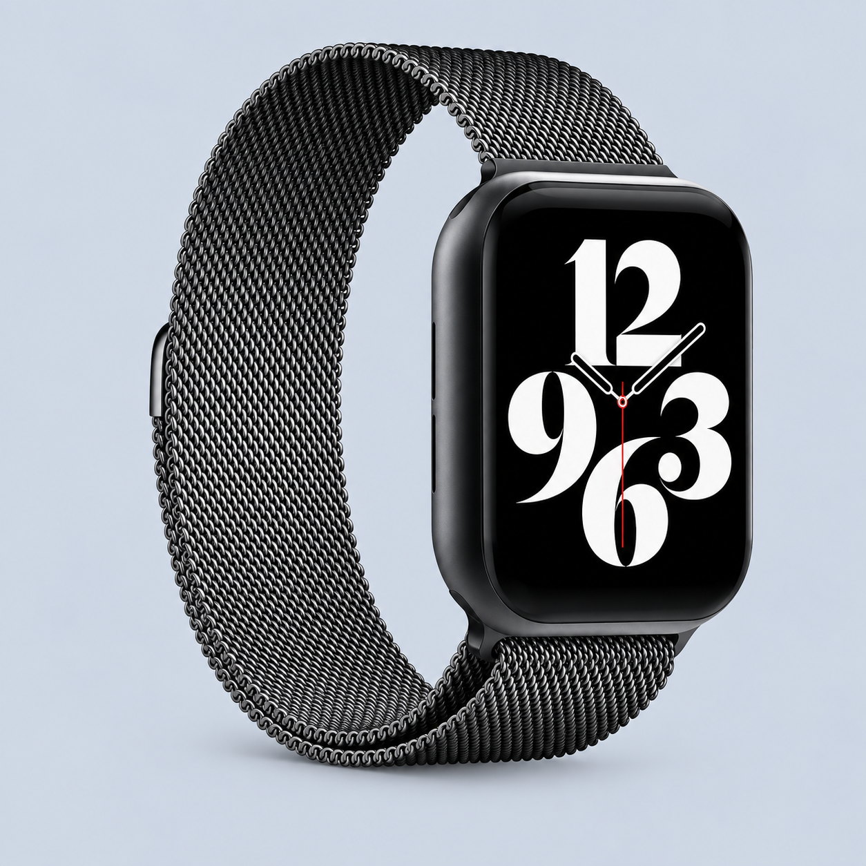 ⁦Puro Apple Watch Band 42-49mm Milanese⁩ بلون أسود