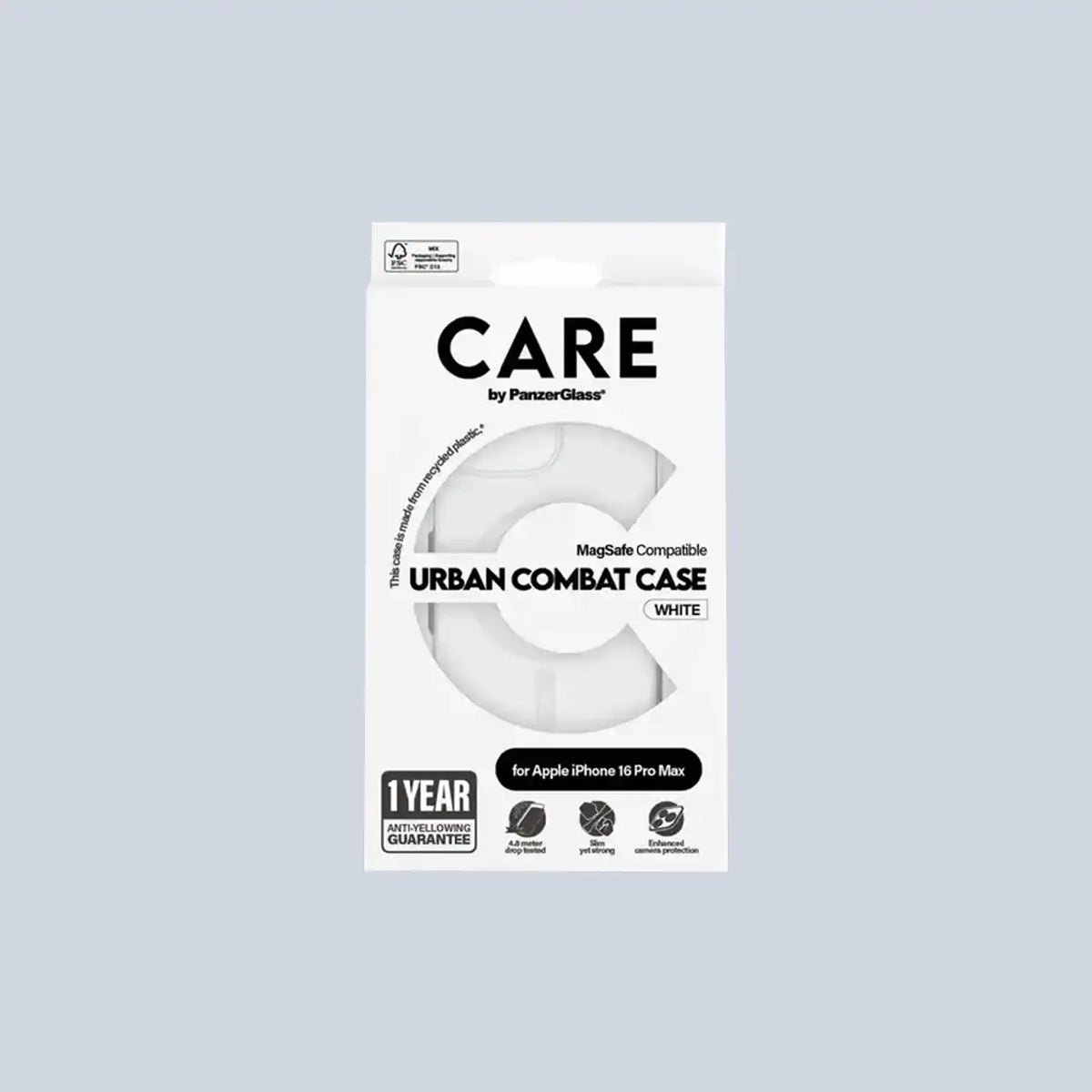 ⁦PanzerGlass iPhone 16 Pro Max CARE Flagship Case Urban Combat Star Lit w. White MagSafe⁩