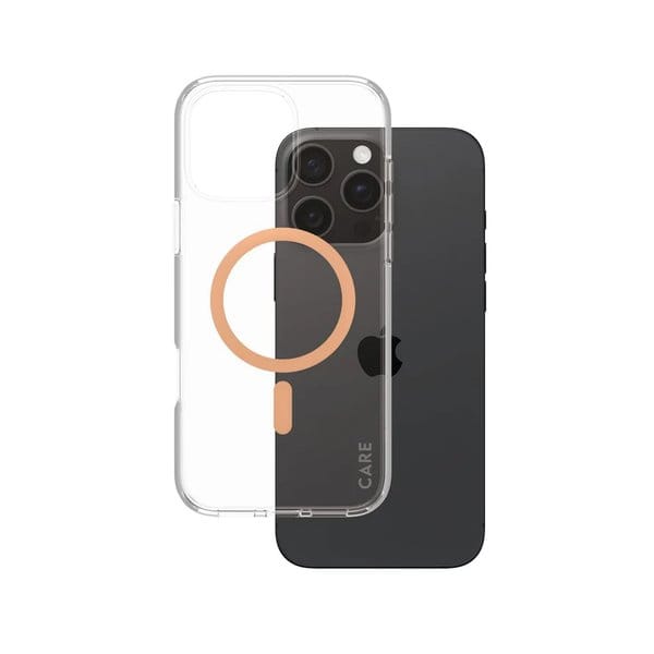 PanzerGlass iPhone 16 Pro CARE Flagship Case Transparent Urban Combat w Peachy