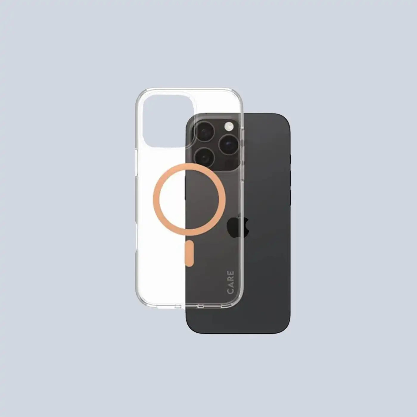 ⁦PanzerGlass iPhone 16 Pro CARE Flagship Case Transparent Urban Combat w. Peachy MagSafe⁩