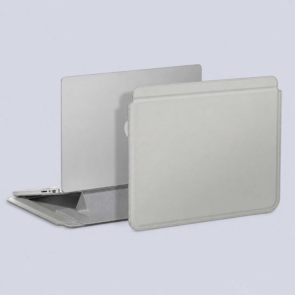 ⁦AmazingThing Matte PRO MAG Sleeve⁩ مع ⁦Stand⁩ لحماية ⁦Macbook PRO 14/13⁩ و ⁦Air 13.6/13 -⁩ رمادي