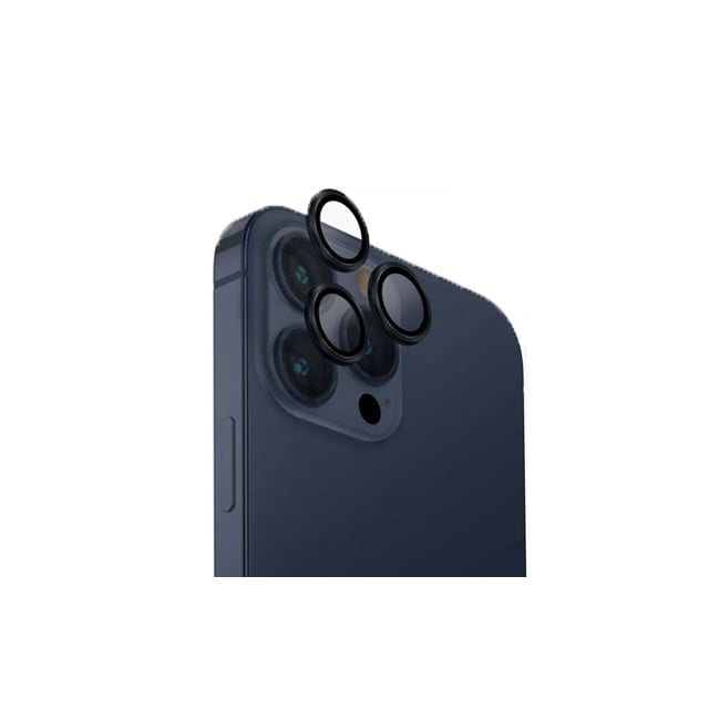 Uniq Optix iPhone 15 Pro 6 1" Aluminium Camera Lens Protector - Sterling Navy