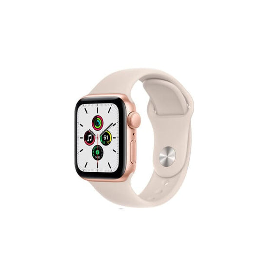 Apple Watch SE 40mm Gold Aluminum Case with Starlight Sport Band product photo