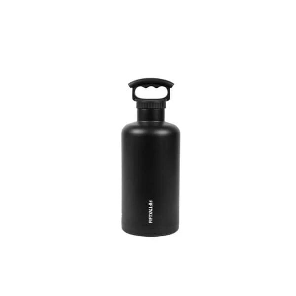 FiftyFifty 64oz Tank Growler 3 Finger Grip Cap Black product photo