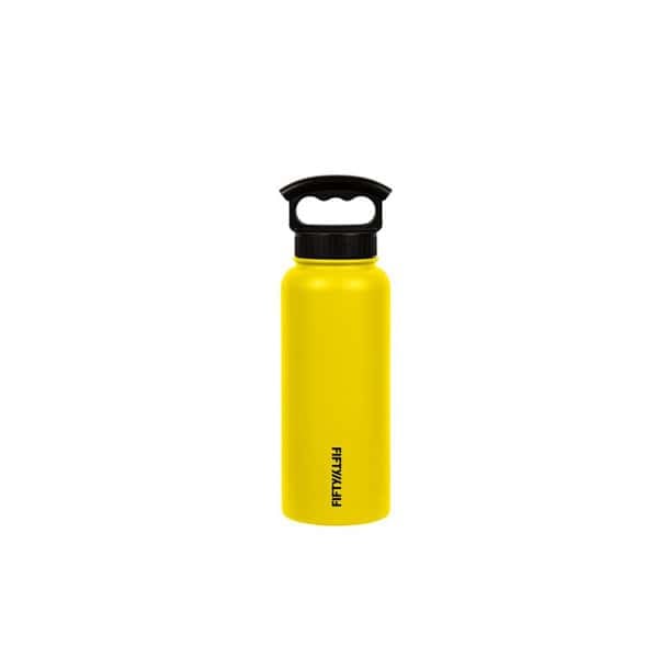 FiftyFifty 34oz Bottle 3 Finger Grip Cap Yellow product photo