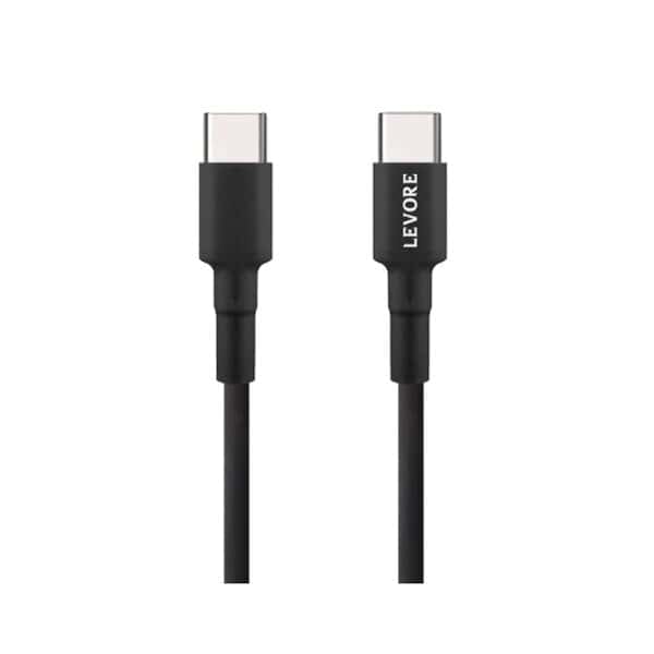 Levore charging Cable TPE Type-C to Type-C 1 M Plastic - Black