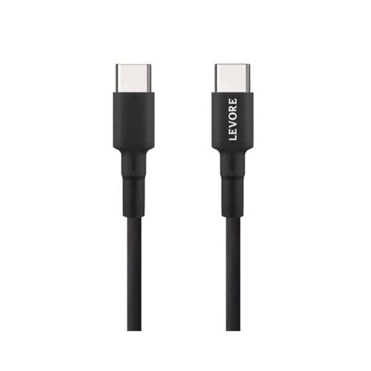 Levore charging Cable TPE Type-C to Type-C 1 M Plastic - Black