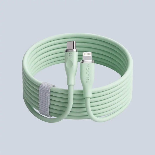 Voltme Powerlink Moss Liquid Silicon Cable Type C to Lightning 3A 1 2M product photo