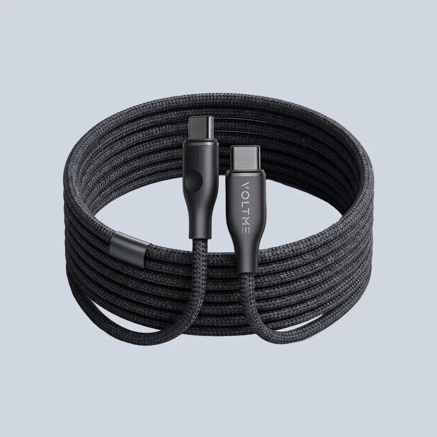 Voltme Powerlink Rugg Double Nylon Cable Type C to Type C 3A 1M 60W Black product photo
