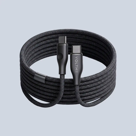Voltme Powerlink Rugg Double Nylon Cable Type C to Type C 3A 1M 60W Black product photo