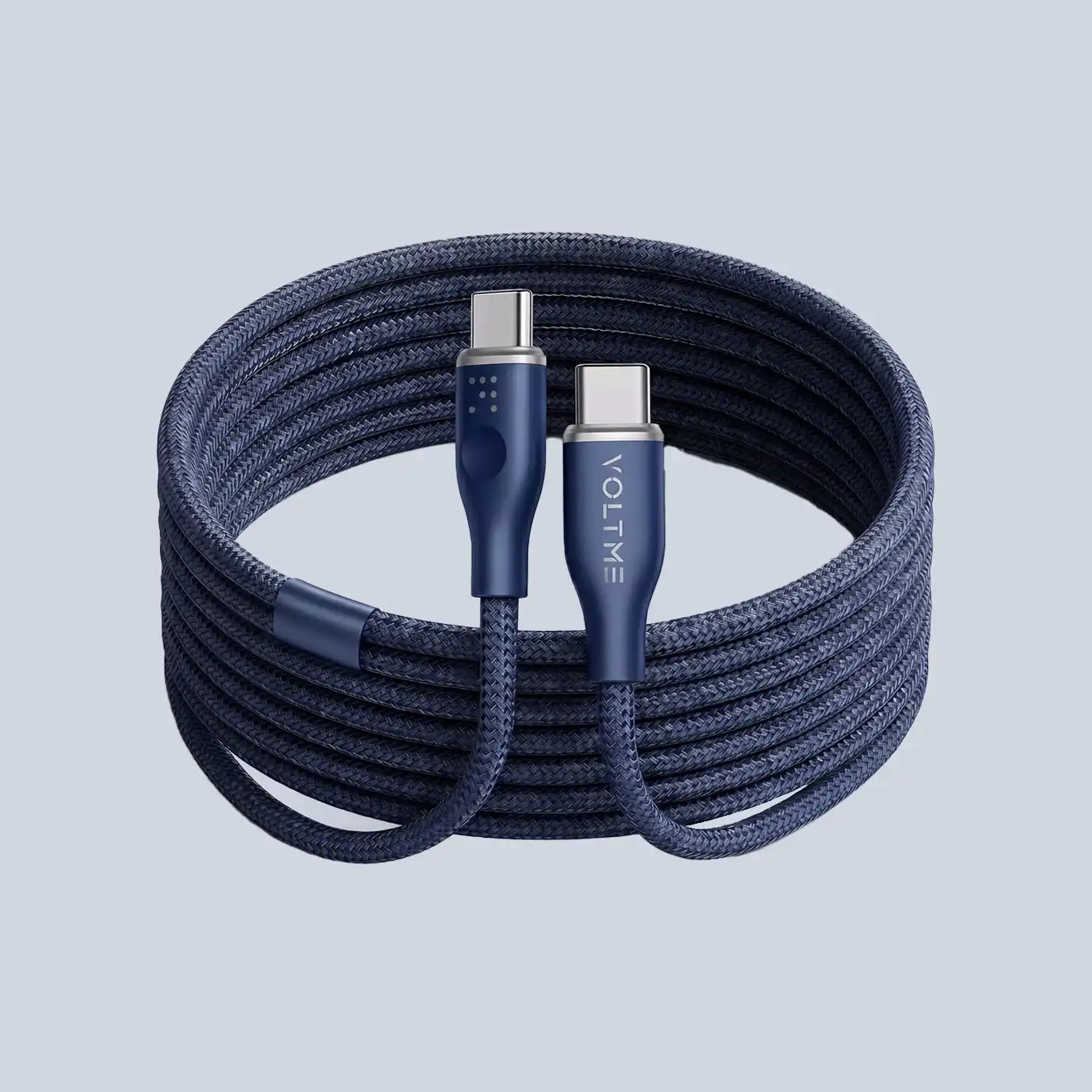 Voltme Powerlink Rugg Double Nylon Cable Type C to Type C 3A 1M 60W Blue product photo