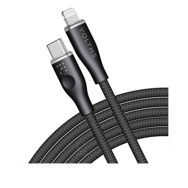 Voltme Powerlink Rugg Double Nylon Cable Type C to Lightning 3A 2 0M Zinc-Alloy