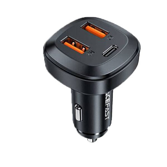 Acefast B9 66W 2USB-A+USB-C three port metal car charger product photo