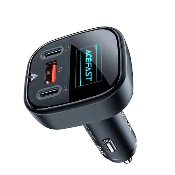 Acefast B5 Car charger Car Charger 101W 2x USB-C + USB OLED-Black