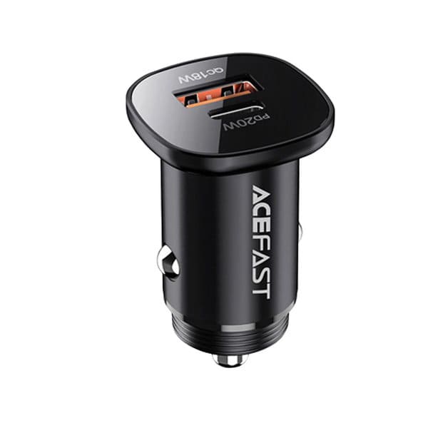 Acefast B1 mini 38W USB-C+USB-A dual-port metal car charger