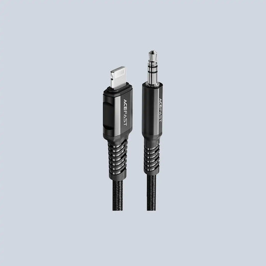 Acefast C1-06 Lightning To 3 5Mm Aluminum Alloy Audio Cable 1 2 M - Black