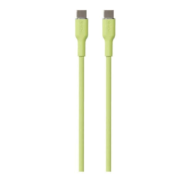 Puro Power and Data Sync Soft CAble From USB-C TO USB-C 1 5M- Green product photo
