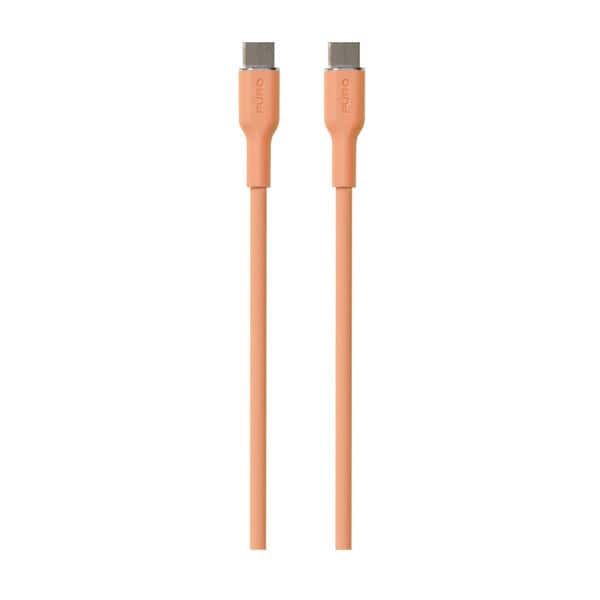 Puro Power and Data Sync Soft Cable USB-C TO USB-C 1 5M Orange product photo