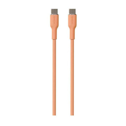 Puro Power and Data Sync Soft Cable USB-C TO USB-C 1 5M Orange product photo