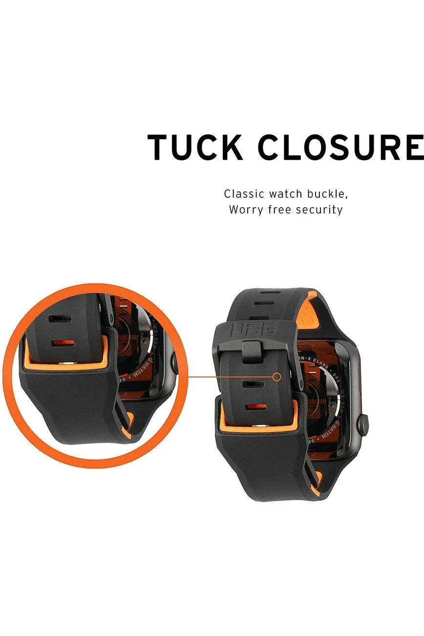 UAG Apple Watch 44mm 42mm Civilian Straps - Black Orange product image