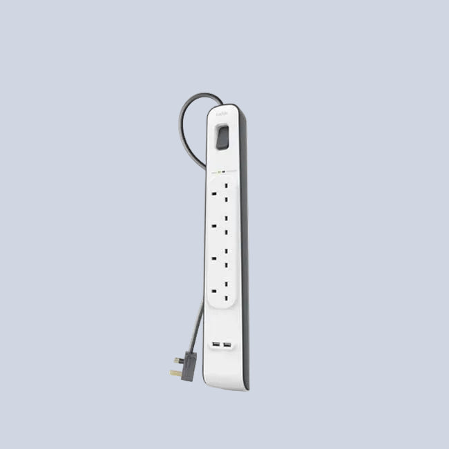 Belkin Outlets 2M Surge Protection Strip with 2 USB Ports charger