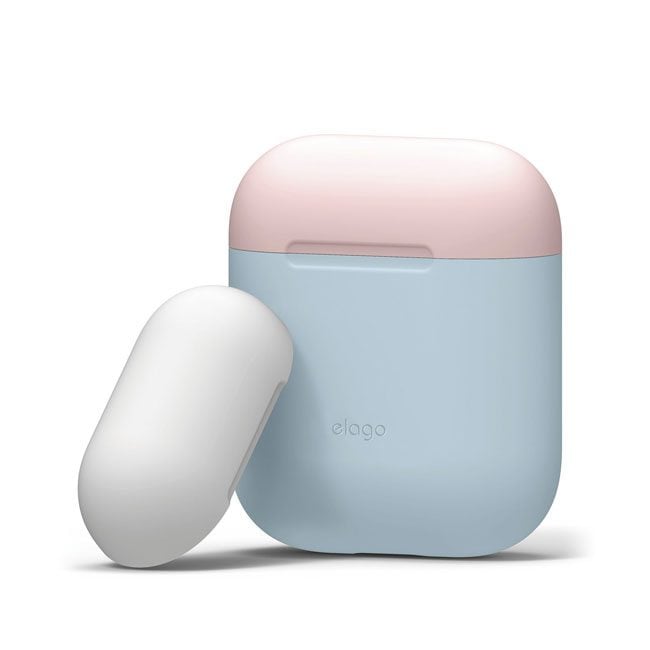 Elago AirPods 1&2 Duo Case Color Body-Pastel Blue Top-Pink White product photo