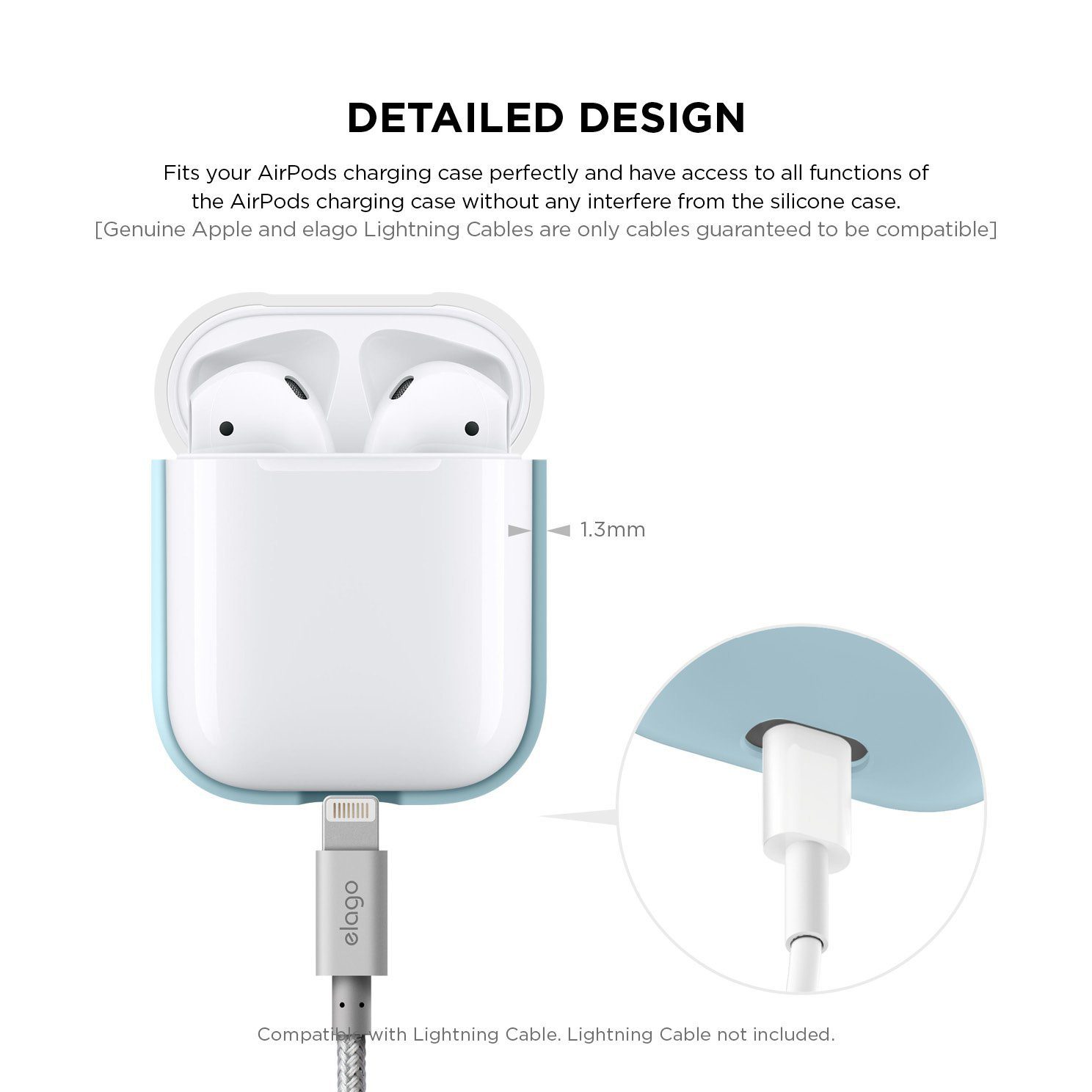 Elago AirPods 1&2 Duo Case Color Body-Pastel Blue Top-Pink White additional product image