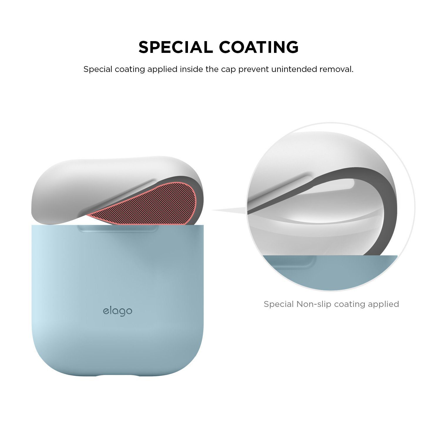 Elago AirPods 1&2 Duo Case Color Body-Pastel Blue Top-Pink White product image