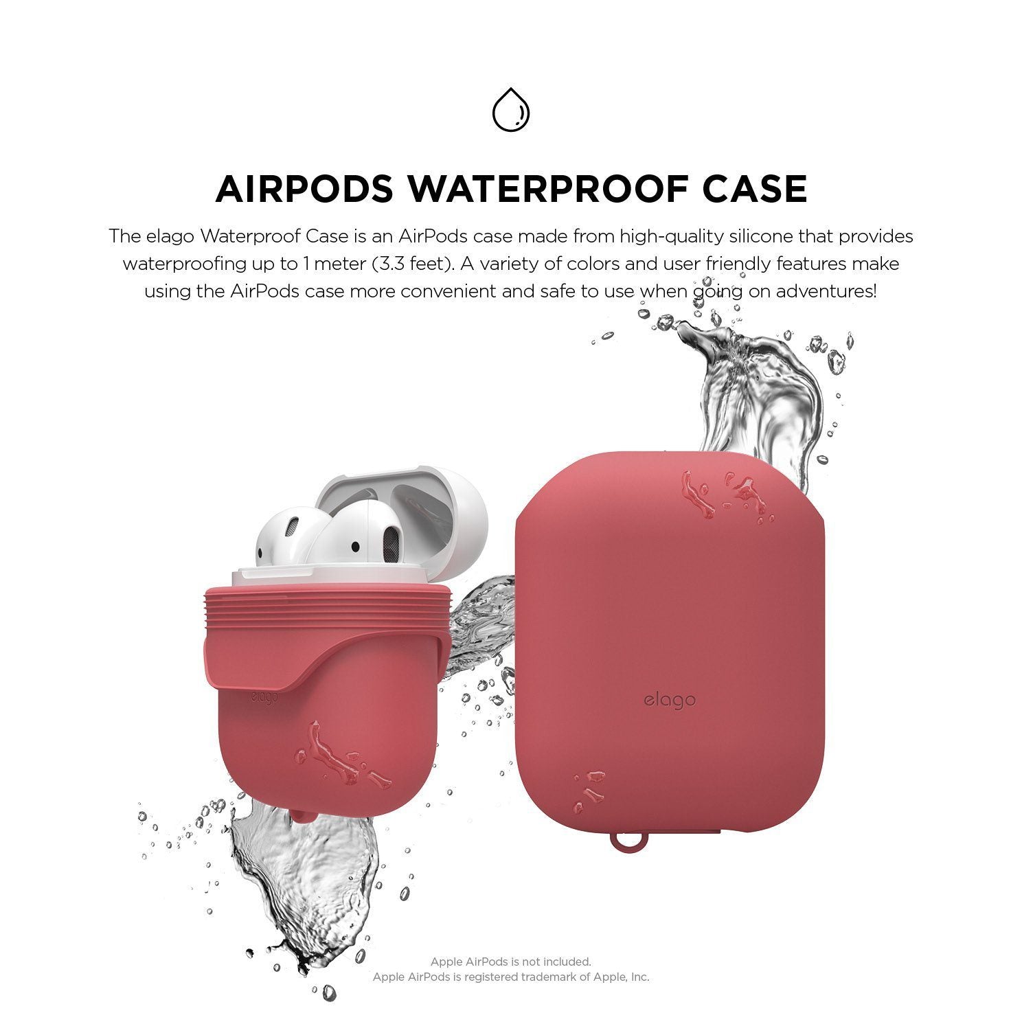 Elago AirPods Waterproof Case - Italian Rose product photo