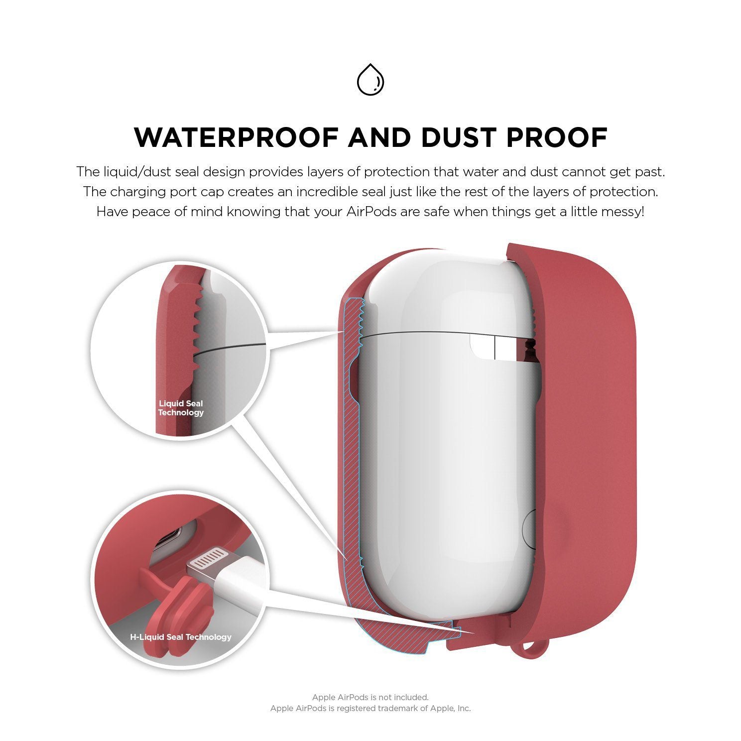 Elago AirPods Waterproof Case - Italian Rose additional product image
