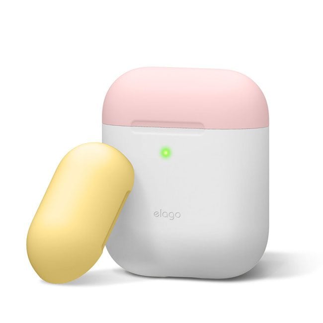 Elago Duo Case for AirPods - Body-White Top-Pink Yellow product photo