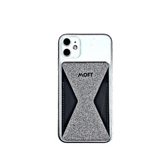 Moft Sparkle Phone Stand with Card Holder Rainbow Gray