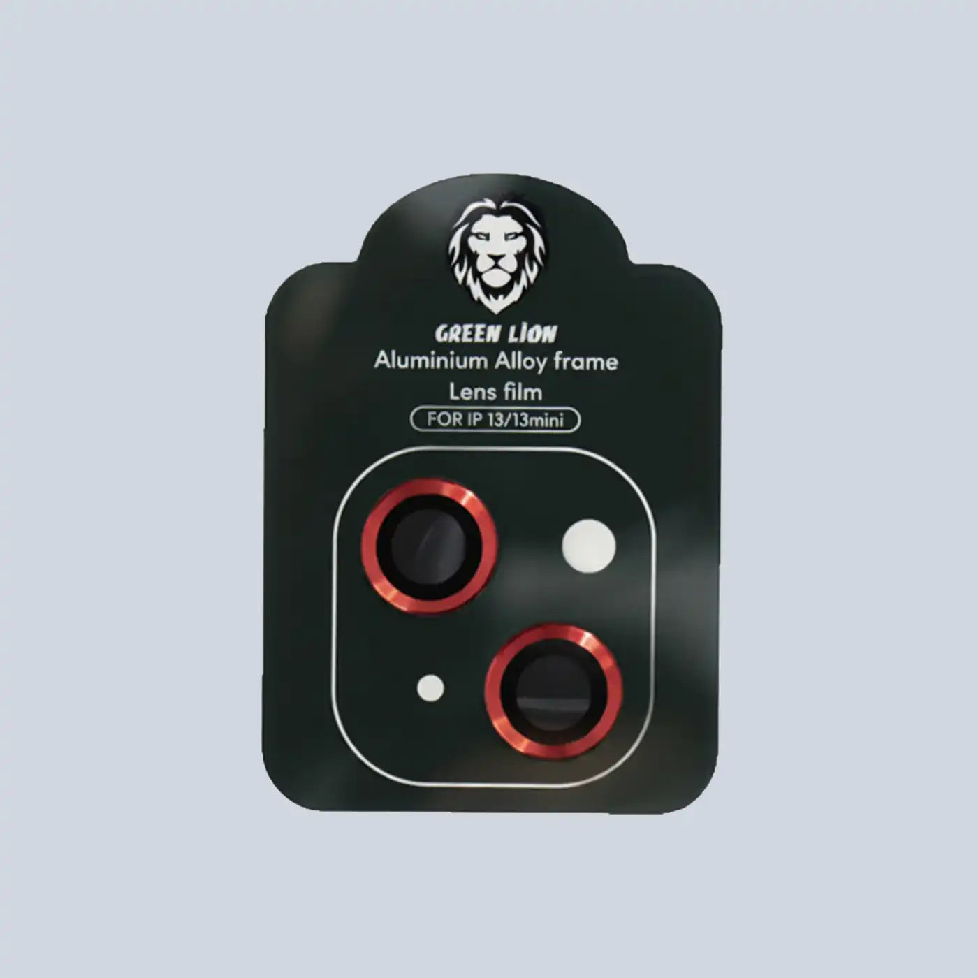 ⁦Green Lion iPhone 13/13 Mini Iron Camera Lens Anti Glare - Red⁩