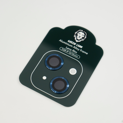Green Lion iPhone 13 Mini Iron Camera Lens Anti Glare - Blue