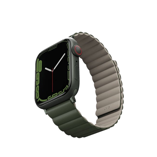 Uniq Apple Watch Series 1-7-SE Revix Magnetic Silicone Strap 38-41mm- Green product photo