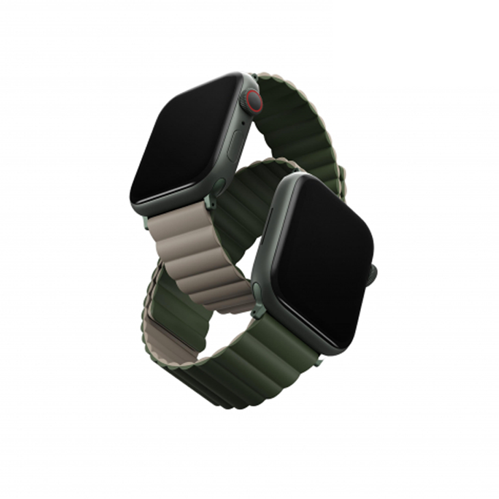 Uniq Apple Watch Series 1-7-SE Revix Magnetic Silicone Strap 38-41mm- Green product photo