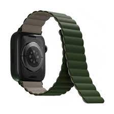 Uniq Apple Watch Series 1-7-SE Revix Magnetic Silicone Strap 42-45mm- Green product image