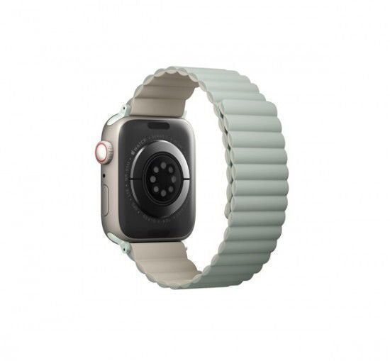 Uniq Apple Watch Series 1-7-SE Revix Magnetic Silicone Strap 38-41mm- Sage Beige