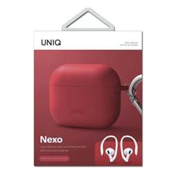 Uniq AirPods 3 Nexo Silicone Hang Case with Sports Ear Hooks - Coral
