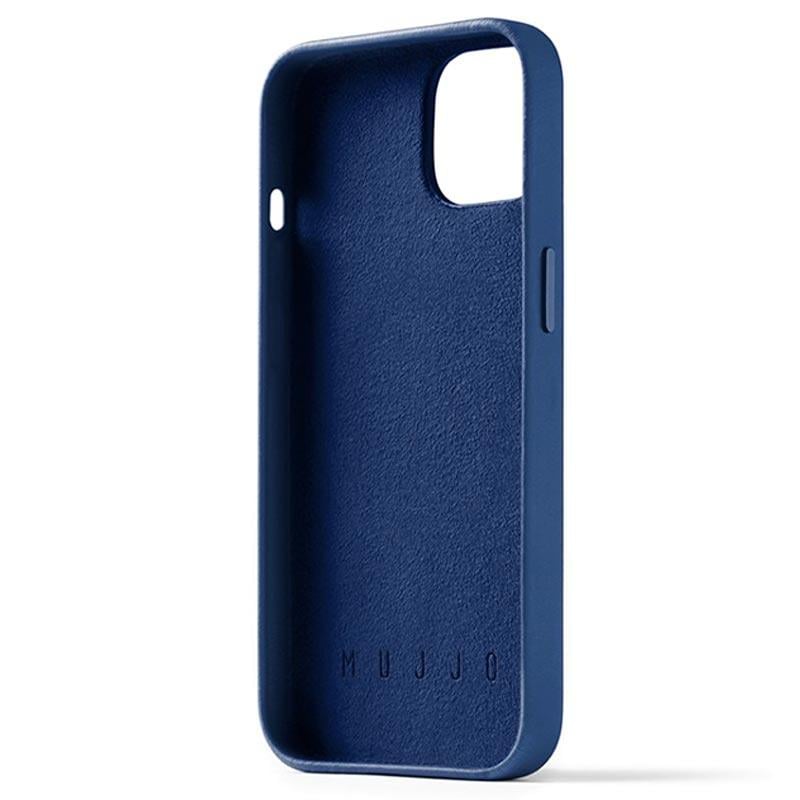 Mujjo iPhone 14 Leather Wallet Case -Blue product photo