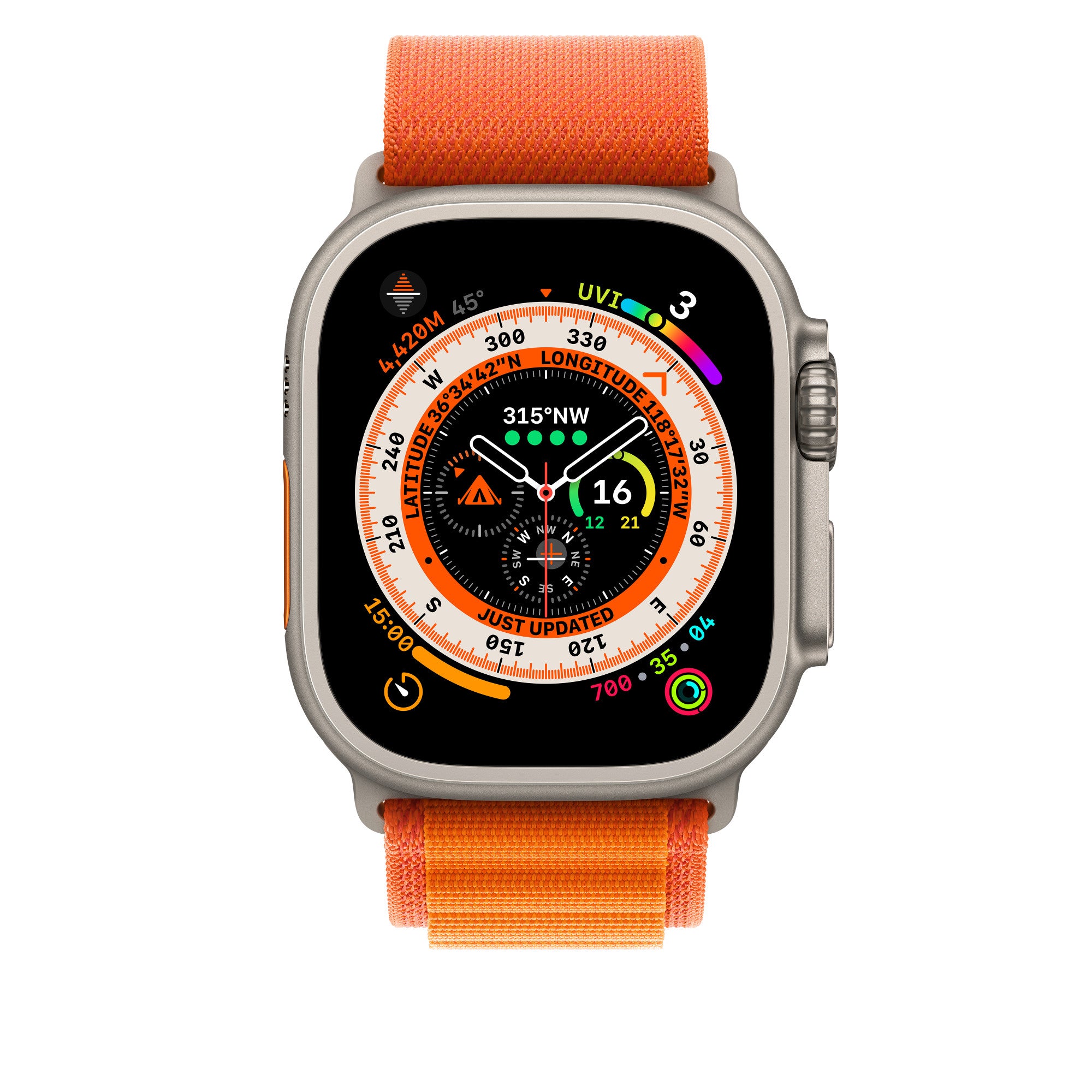 Apple Watch 49mm Orange Alpine Loop - Large product photo